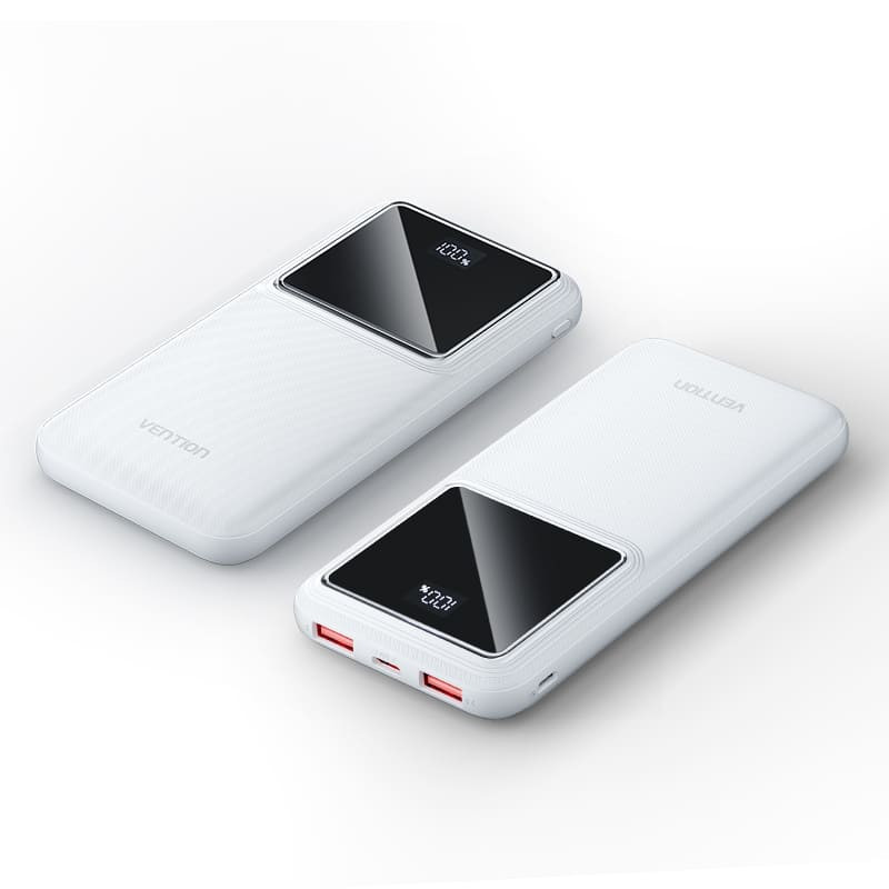 Vention 10000mAh Power Bank – WHITE